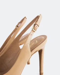 Slingbacks-L'INTERVALLE Morisha Camel Leather