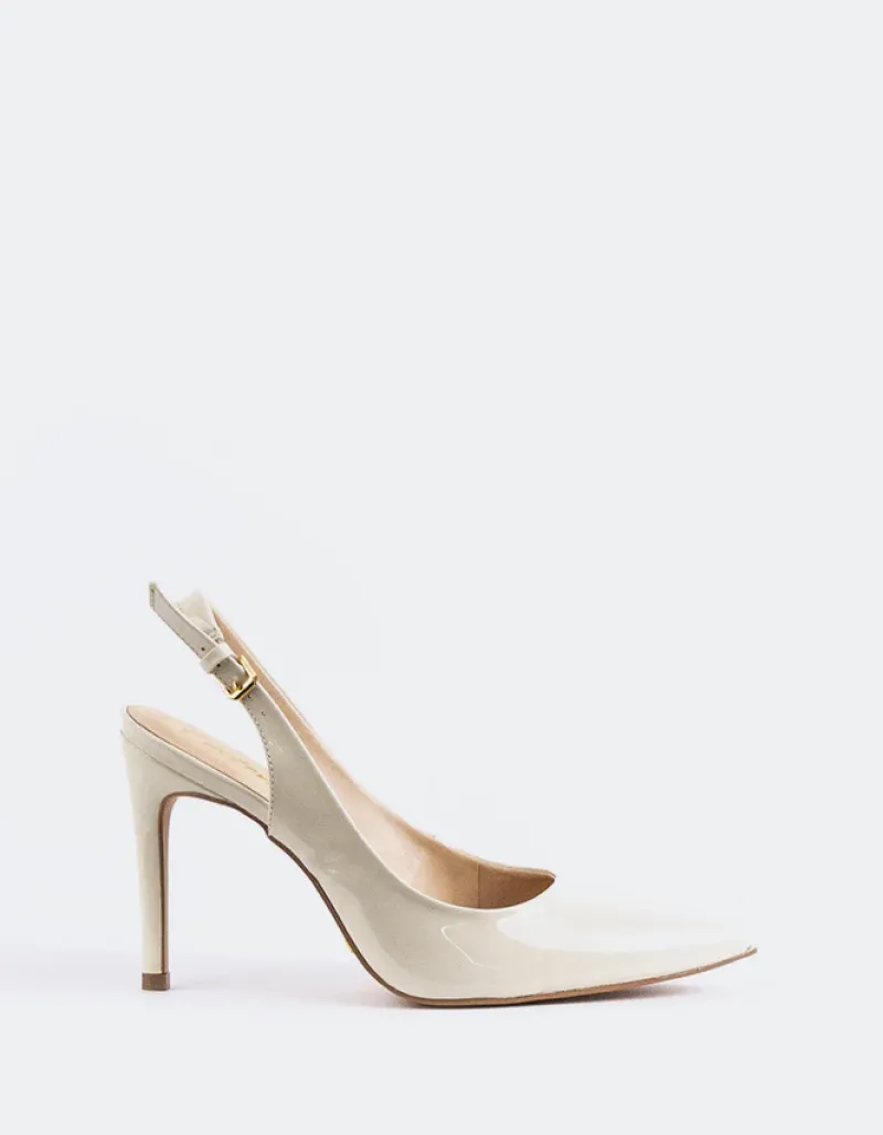 Slingbacks-L'INTERVALLE Morisha Off White Patent