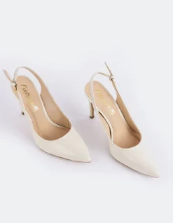 Slingbacks-L'INTERVALLE Morisha Off White Patent