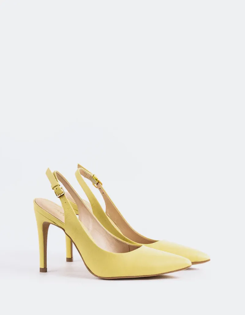 Slingbacks-L'INTERVALLE Morisha Yellow Leather