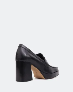 Platforms|Loafers-L'INTERVALLE Moro Black Leather