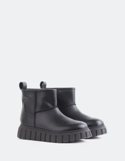 Ankle Boots-L'INTERVALLE Mortara Black Leather