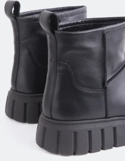Ankle Boots-L'INTERVALLE Mortara Black Leather