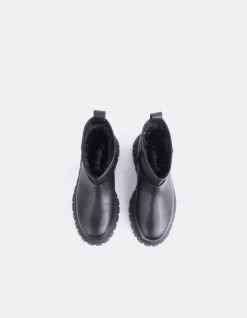 Ankle Boots-L'INTERVALLE Mortara Black Leather