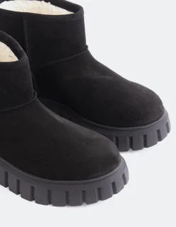 Ankle Boots-L'INTERVALLE Mortara Black Suede