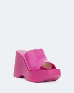 Wedges-L'INTERVALLE Moss Fucshia Leather