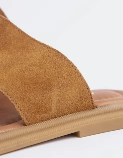 Flats-L'INTERVALLE Mostar Tan Suede