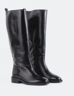 Tall Boots-L'INTERVALLE Moyle Black Leather
