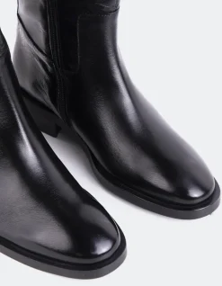 Tall Boots-L'INTERVALLE Moyle Black Leather