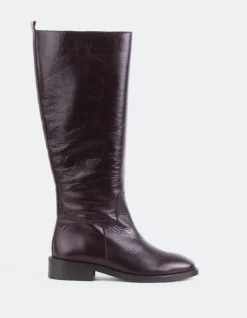 Tall Boots-L'INTERVALLE Moyle Burgundy Leather