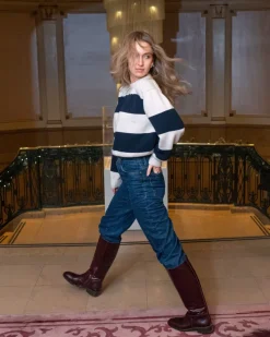 Tall Boots-L'INTERVALLE Moyle Burgundy Leather