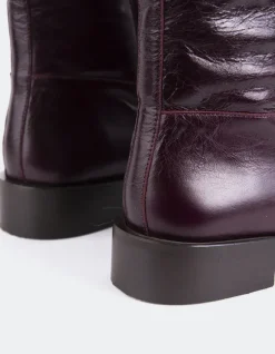 Tall Boots-L'INTERVALLE Moyle Burgundy Leather