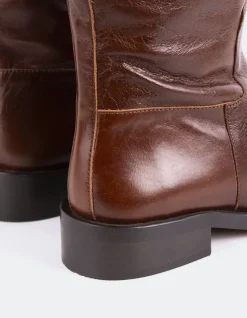 Tall Boots-L'INTERVALLE Moyle Chestnut Leather