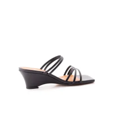 Wedges-L'INTERVALLE Muelle Black Leather