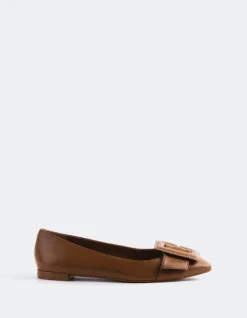 Ballerinas-L'INTERVALLE Mulan Chestnut Leather