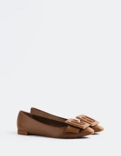 Ballerinas-L'INTERVALLE Mulan Chestnut Leather