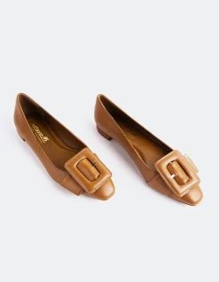 Ballerinas-L'INTERVALLE Mulan Chestnut Leather