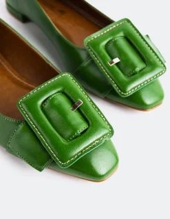 Ballerinas-L'INTERVALLE Mulan Green Leather