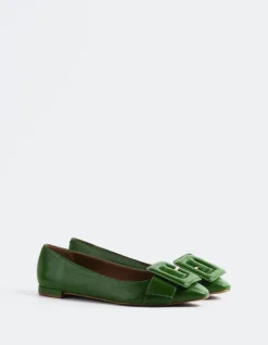 Ballerinas-L'INTERVALLE Mulan Green Leather