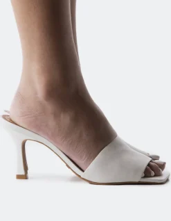 Mid Heels|Mules-L'INTERVALLE Mylos White Leather