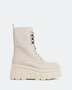 Ankle Boots-L'INTERVALLE Nanaimo Beige Leather