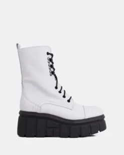 Ankle Boots-L'INTERVALLE Nanaimo White Leather