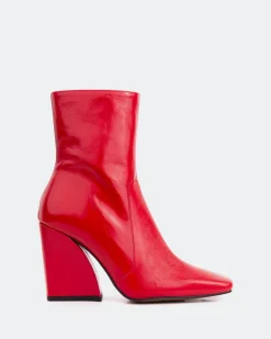 Ankle Boots-L'INTERVALLE Nazaire Red Leather