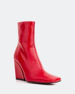 Ankle Boots-L'INTERVALLE Nazaire Red Leather