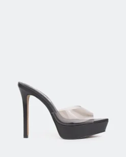 Platform|High Heels-L'INTERVALLE Nene, Black Clear/Vinyl Noir