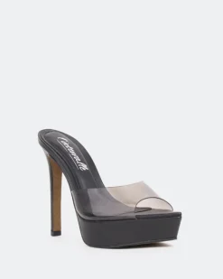 Platform|High Heels-L'INTERVALLE Nene, Black Clear/Vinyl Noir