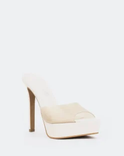 Platform|High Heels-L'INTERVALLE Nene, Off White Clear/Vinyl Blanc Cassé