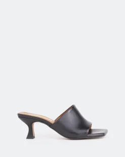 Mid Heels-L'INTERVALLE Neptune Black Leather/Cuir Noir