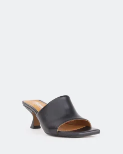 Mid Heels-L'INTERVALLE Neptune Black Leather/Cuir Noir