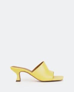 Mid Heels-L'INTERVALLE Neptune Yellow Leather/Cuir Jaune