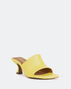 Mid Heels-L'INTERVALLE Neptune Yellow Leather/Cuir Jaune