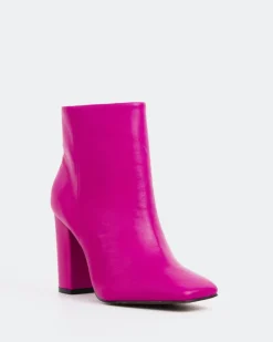 Ankle Boots-L'INTERVALLE Nesrine Fuschia Leather