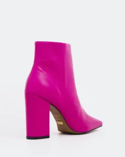 Ankle Boots-L'INTERVALLE Nesrine Fuschia Leather