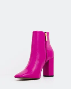 Ankle Boots-L'INTERVALLE Nesrine Fuschia Leather