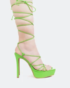 Platform|Strappy-L'INTERVALLE Nevis Green Leather