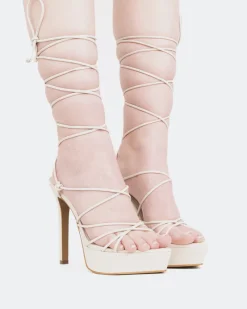 Platform|Strappy-L'INTERVALLE Nevis Off White Leather