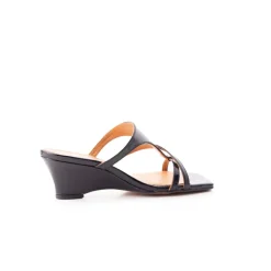 Wedges-L'INTERVALLE Niobe Black Leather