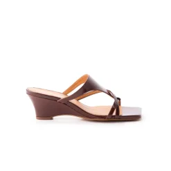Wedges-L'INTERVALLE Niobe Chestnut Leather