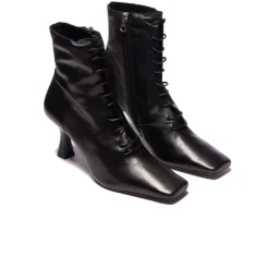 Ankle Boots-L'INTERVALLE Noble Black Leather