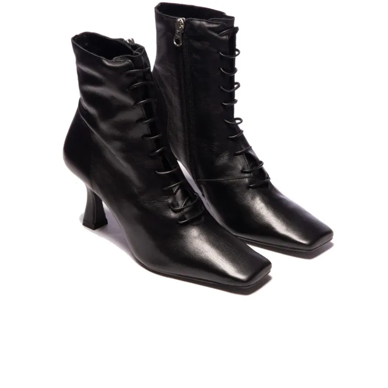 Ankle Boots-L'INTERVALLE Noble Black Leather