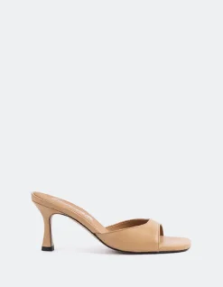 Mid Heels|Mules-L'INTERVALLE Norwood Camel Leather