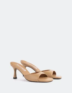 Mid Heels|Mules-L'INTERVALLE Norwood Camel Leather