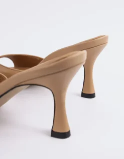 Mid Heels|Mules-L'INTERVALLE Norwood Camel Leather
