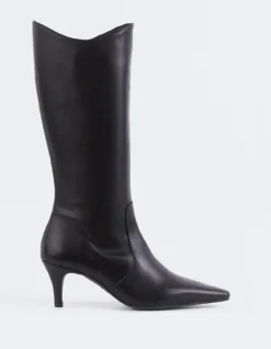Tall Boots-L'INTERVALLE Odyssia Black Leather