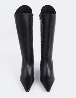 Tall Boots-L'INTERVALLE Odyssia Black Leather
