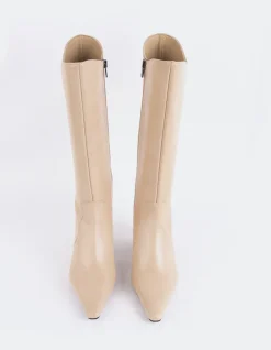 Tall Boots-L'INTERVALLE Odyssia Camel Leather